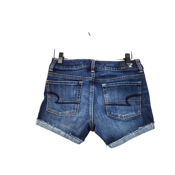 American Eagle Womens Shortie Denim Shorts Super Stretch Size 0 - Picture 2 of 5